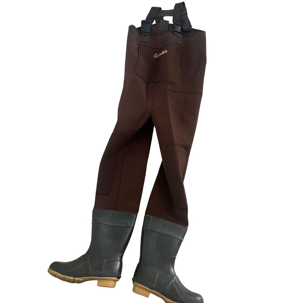 Cabelas Mens Neoprene Chest Waders Thinsulate Insulated Fishing Hunting Size 10R